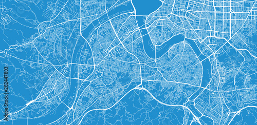 Obraz na płótnie Urban vector city map of New Taipei, China