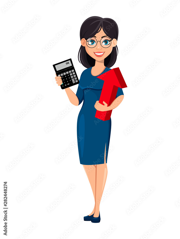 Young beautiful business woman in blue dress Young beautiful business woman in blue dress