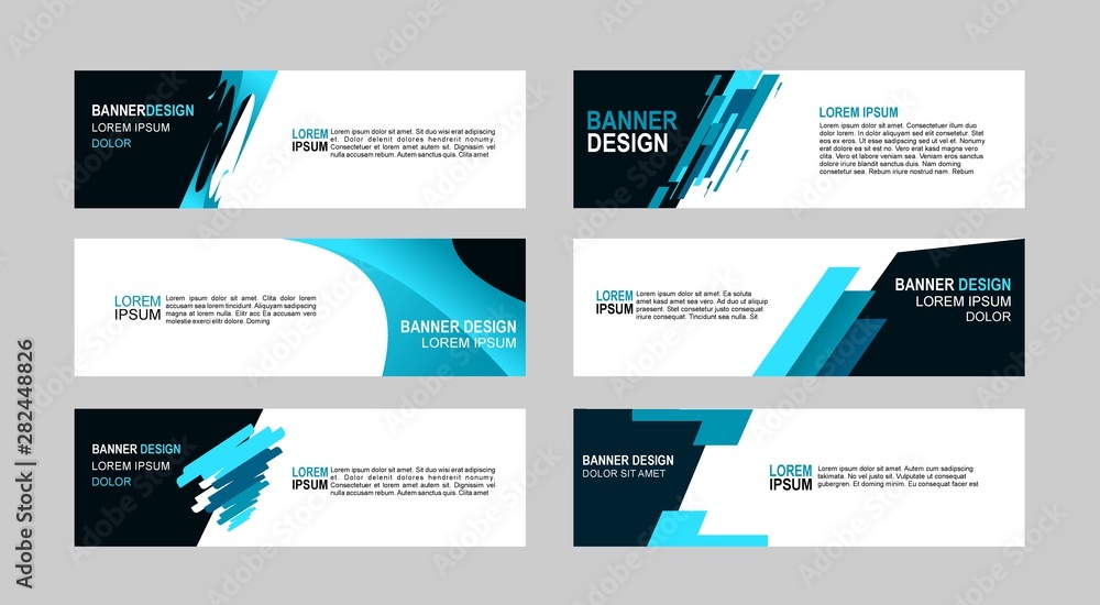 Blue Vector abstract design banner web template. Blue Vector abstract design banner web template.