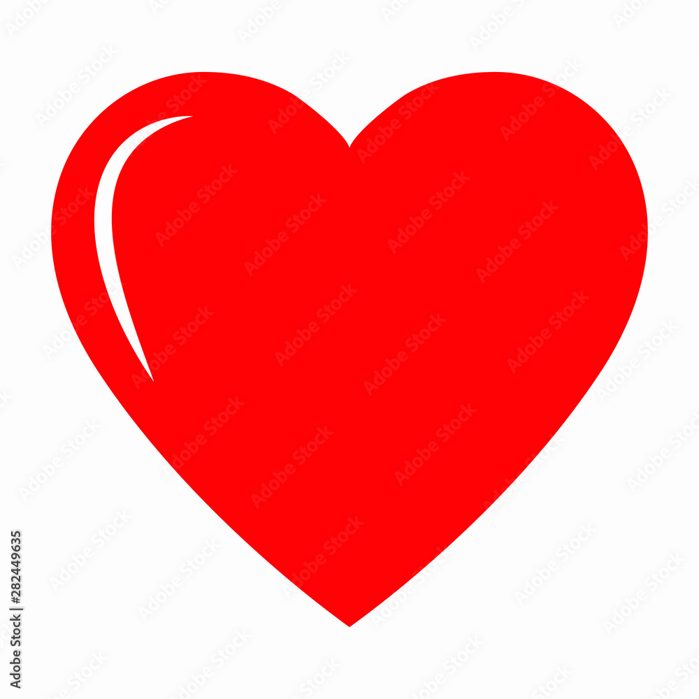 Red heart icon, love icon