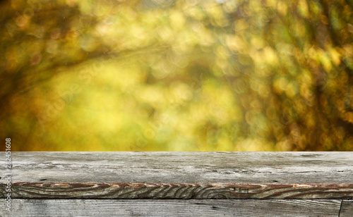 Empty old wooden table background