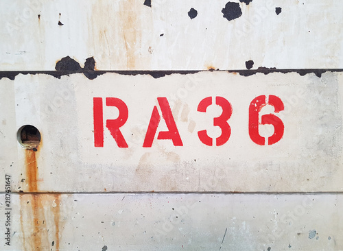 Weathered sign