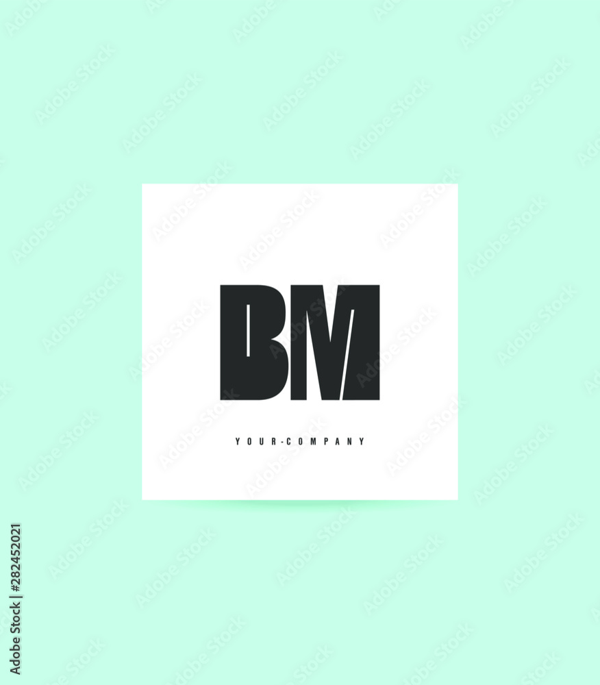 Letters B M logo icon vector for business card and corporate identity. Letters B M logo icon vector for business card and corporate identity.