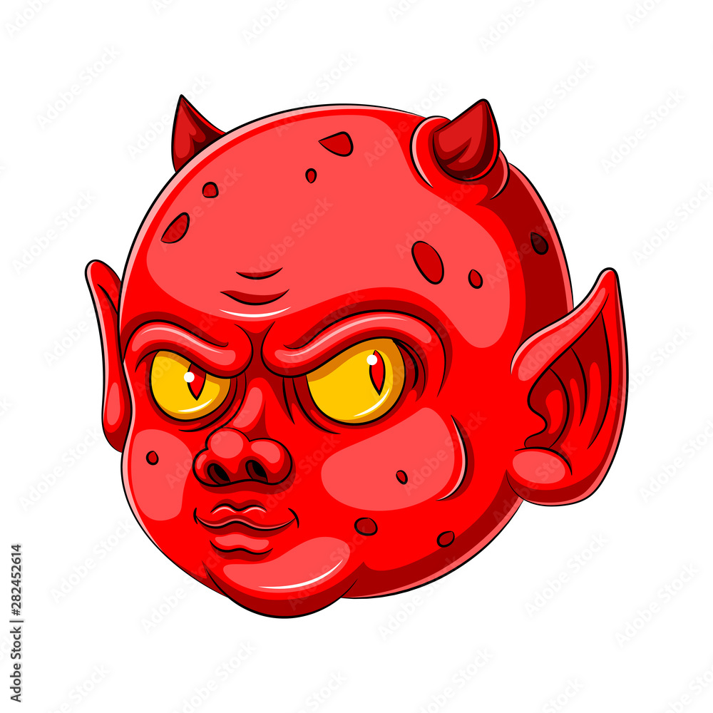 Fototapeta premium A baby devil cartoon character