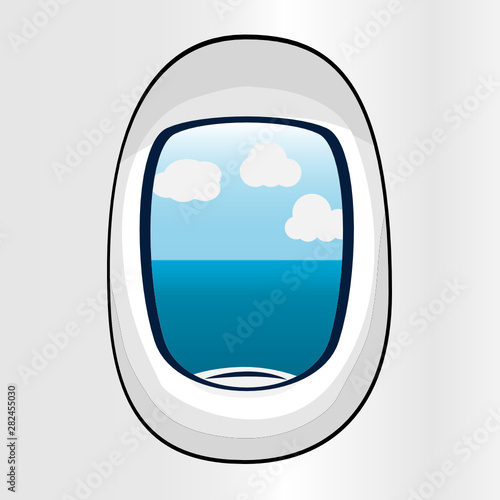 Comic Flugzeug Bullauge Illustration