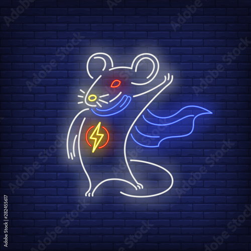 Mouse hero neon sign