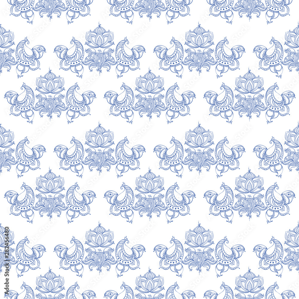 Naklejka premium Mehndi flowers