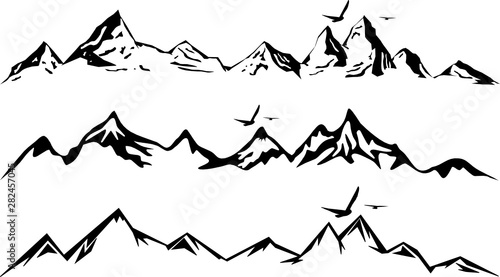 Mountain Skyline Landscape Vector Silhouette