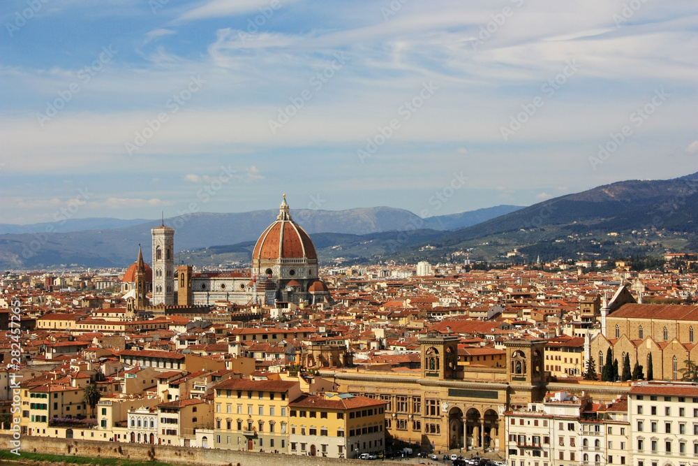 View of the medieval city of Florence, Italy