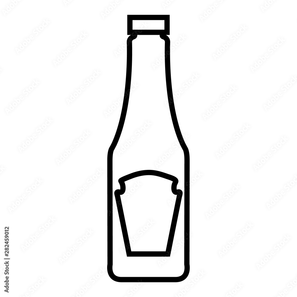 Ketchup line icon, logo isolated on white background Ketchup line icon, logo isolated on white background