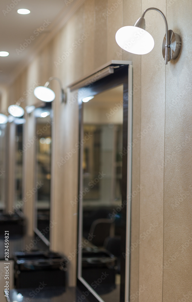 interior of modern hair salon interior of modern hair salon