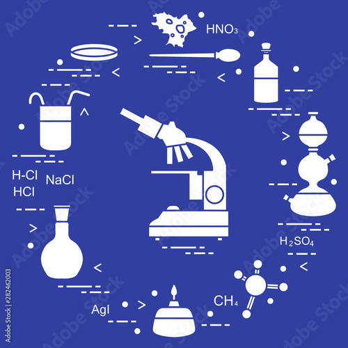 Chemistry scientific, education elements.