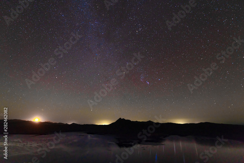 star night over mysterious lake, massy