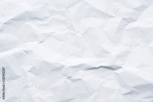 White crumpled paper texture background