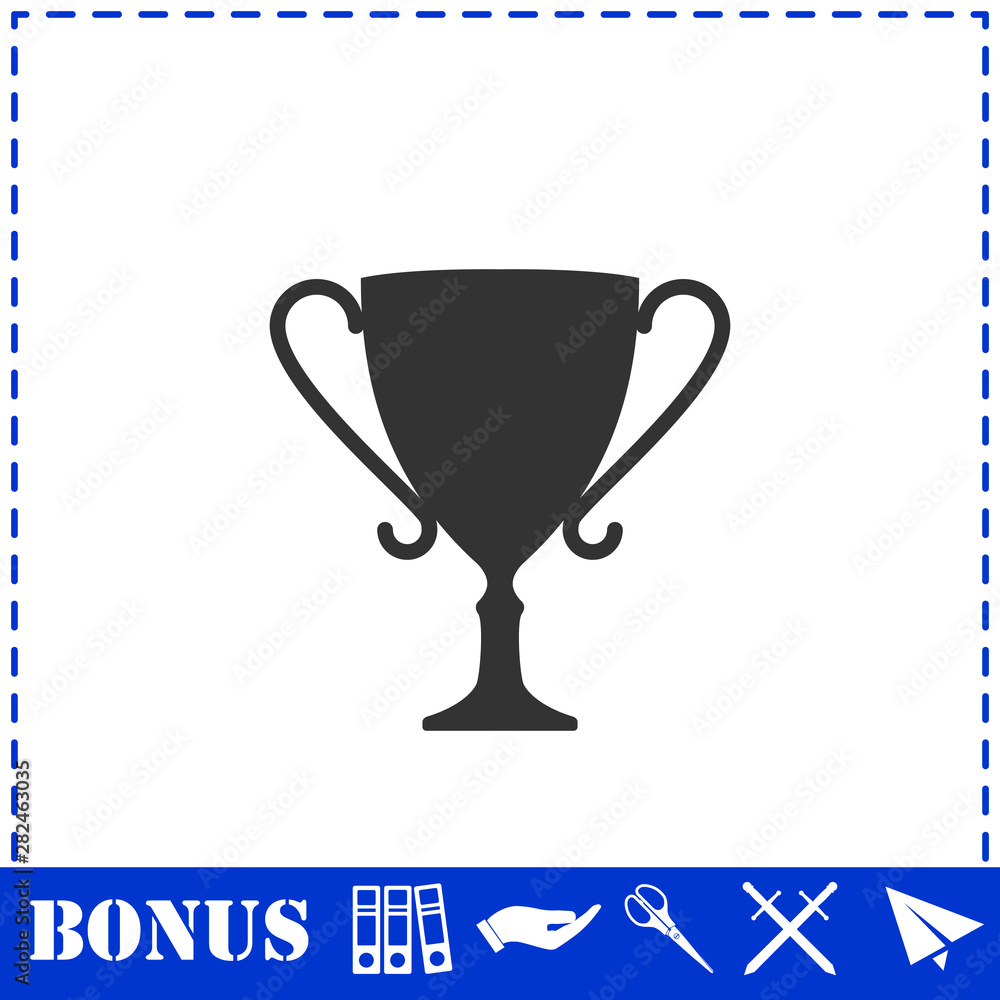 Cup trophy icon flat Cup trophy icon flat