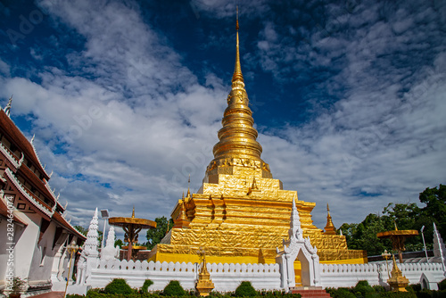 Wat Phra That Chae Haeng an iconic famous temple in Nan the Northern province in the Northern Thailand.