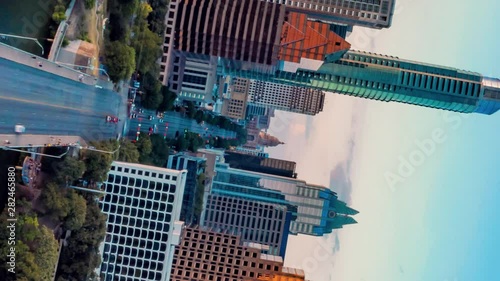 4K Austin Downtown Texas Capital Timelapse Sunset Rotate Flip