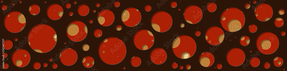 Abstract Generative Art color distributed circles holes background illustration