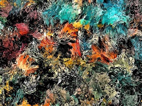 Obraz na płótnie abstract grunge background from color chaotic blurred spots brush strokes of different sizes. w salonie