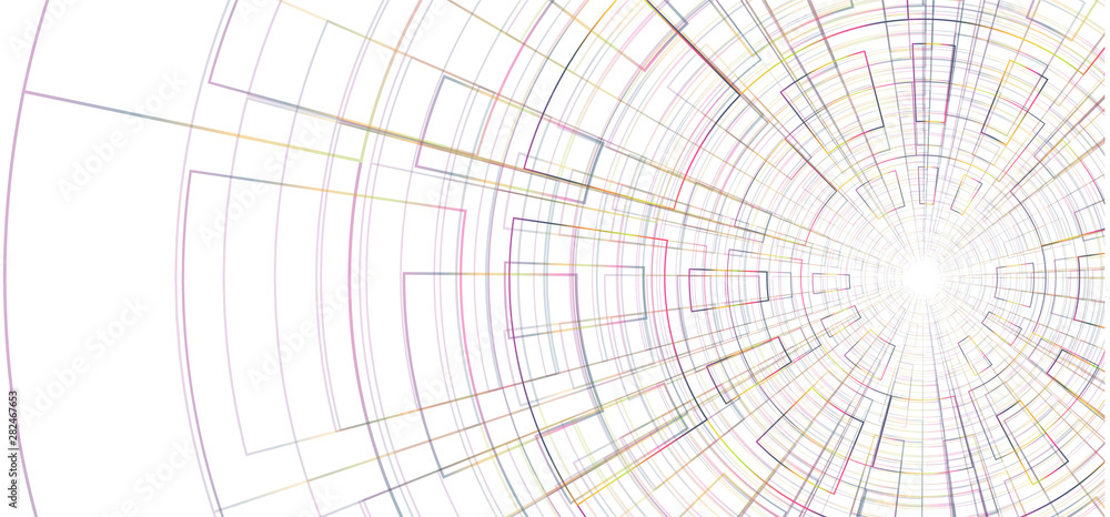 Obraz premium Colorful Abstract Circle Technology Background,future and Motion Concept design,Vector Illustration.