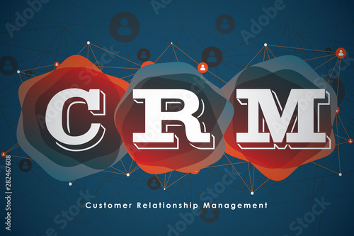 CUSTOMER RELATIONSHIP MANAGEMENT colorful typography banner