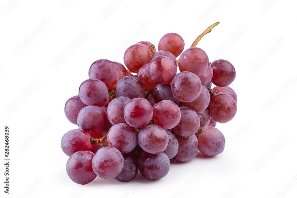 Red Grapes isolated on a white background.