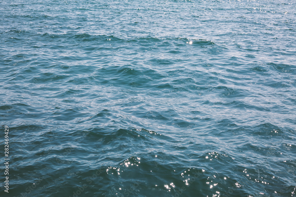 Blue Water Texture Pattern at Noon on the Atlantic Ocean