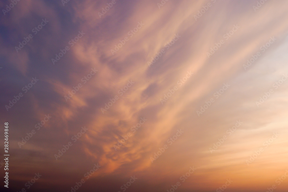 evening sky with clouds