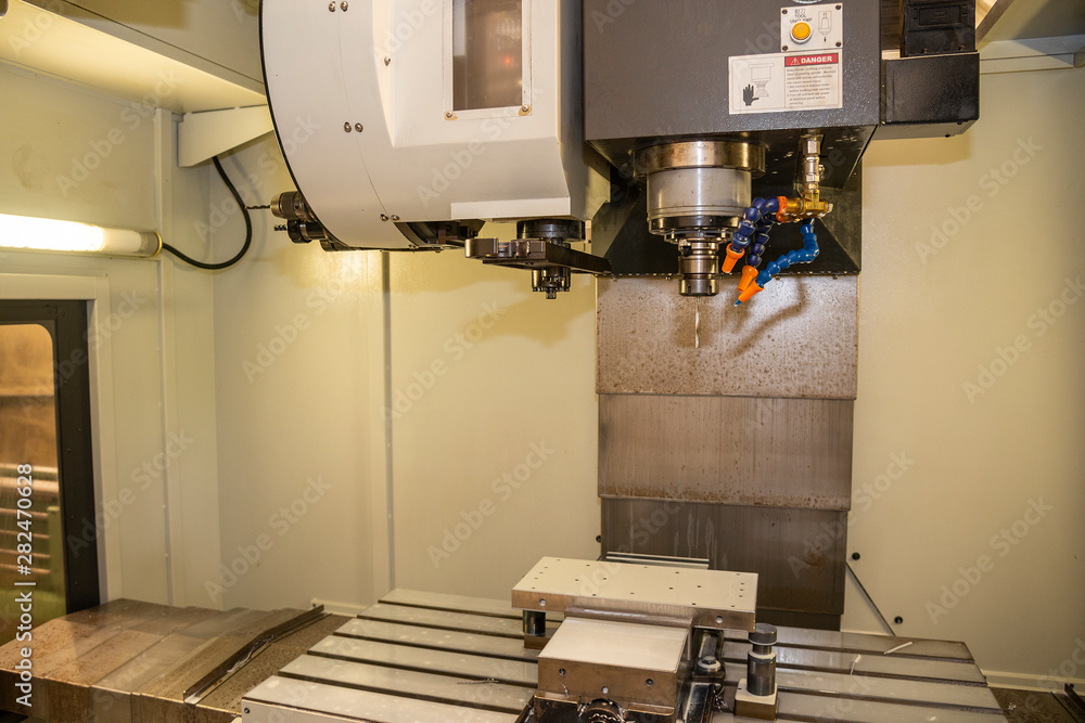 The chamber room of vertical CNC milling machine .The vertical