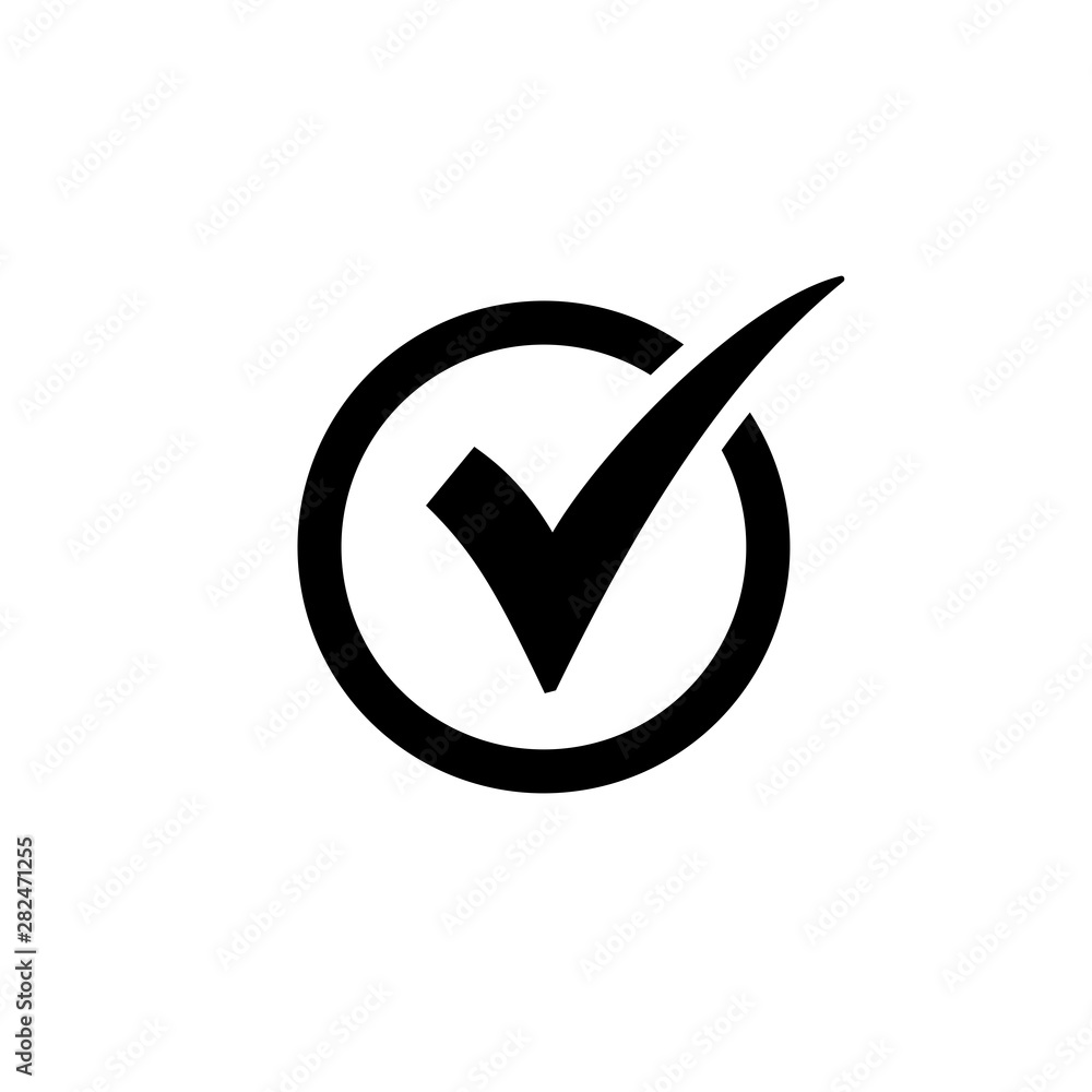 Shield with check mark icon, Tick mark symbol vector Shield with check mark icon, Tick mark symbol vector