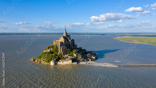 Mont Saint Michel aerial view