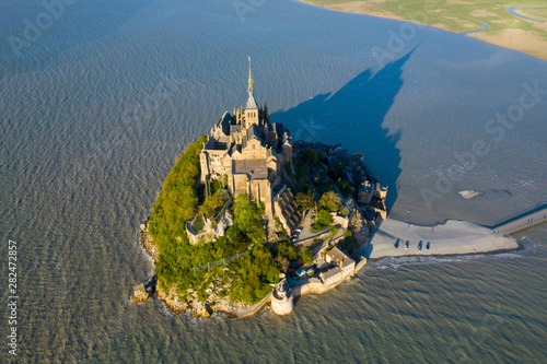 Mont Saint Michel aerial view