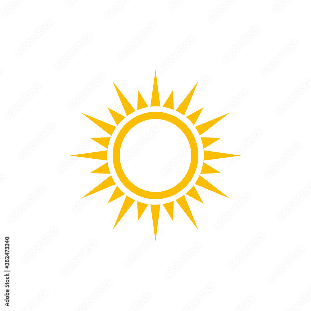 Fototapeta premium Sun Set icon vector, sunshine icon symbol vector