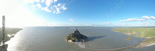 Mont Saint Michel aerial view