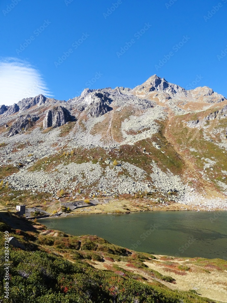 A classic alpine lake immersed in the Nature of the Natural Park 