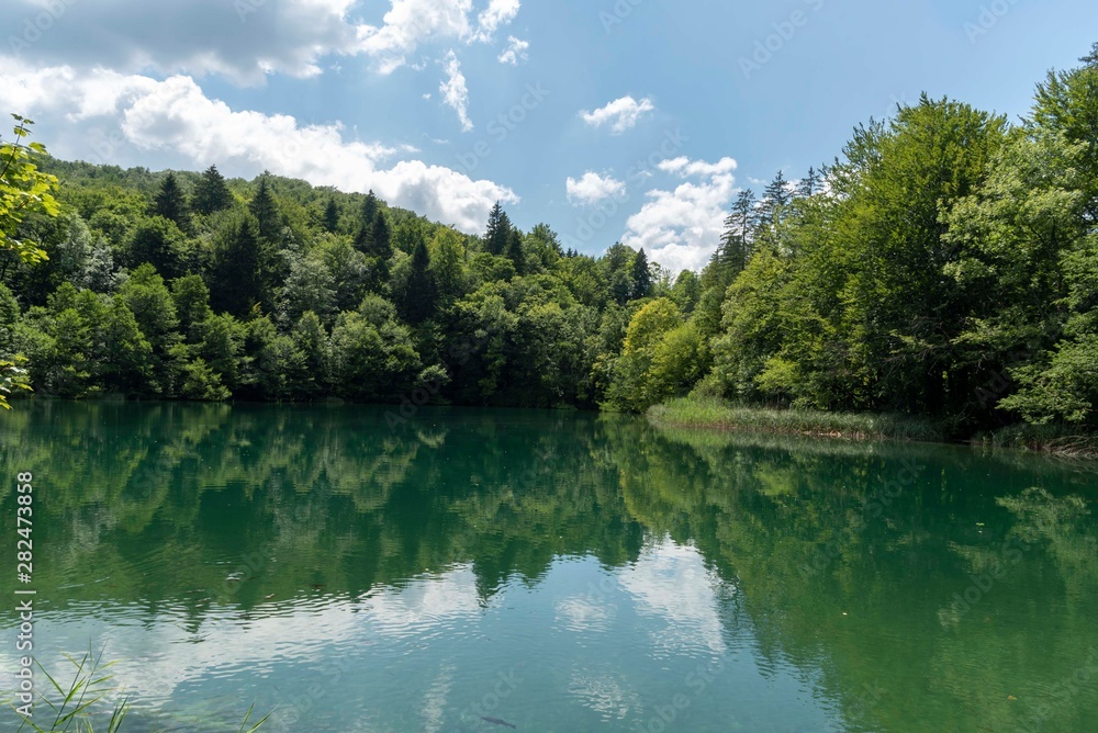 Landscape in summer in Plitvice Croatia