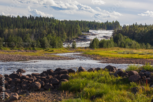 The rapids Storforsen in the Pite River in Swedish Norrbottens are one of the biggest in Europe. It is one of the most popular places to visit in Swedish Lapland.