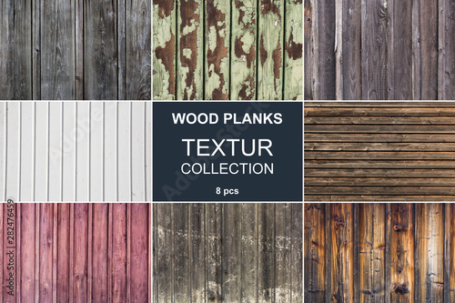 wood planks texture collection - 8 pcs.