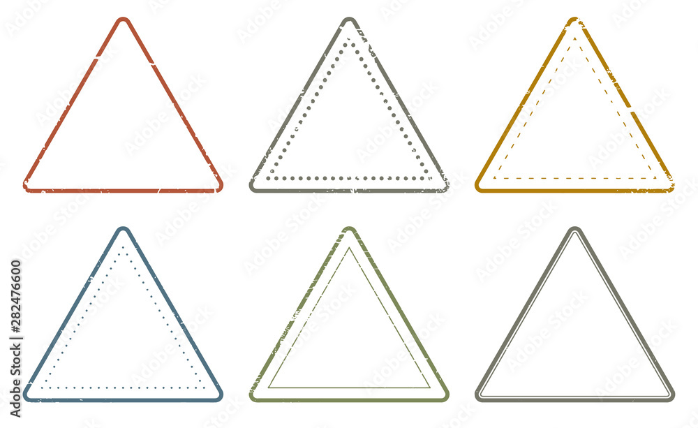 Blank Triangle postal stamps set.illustration vector Blank Triangle postal stamps set.illustration vector
