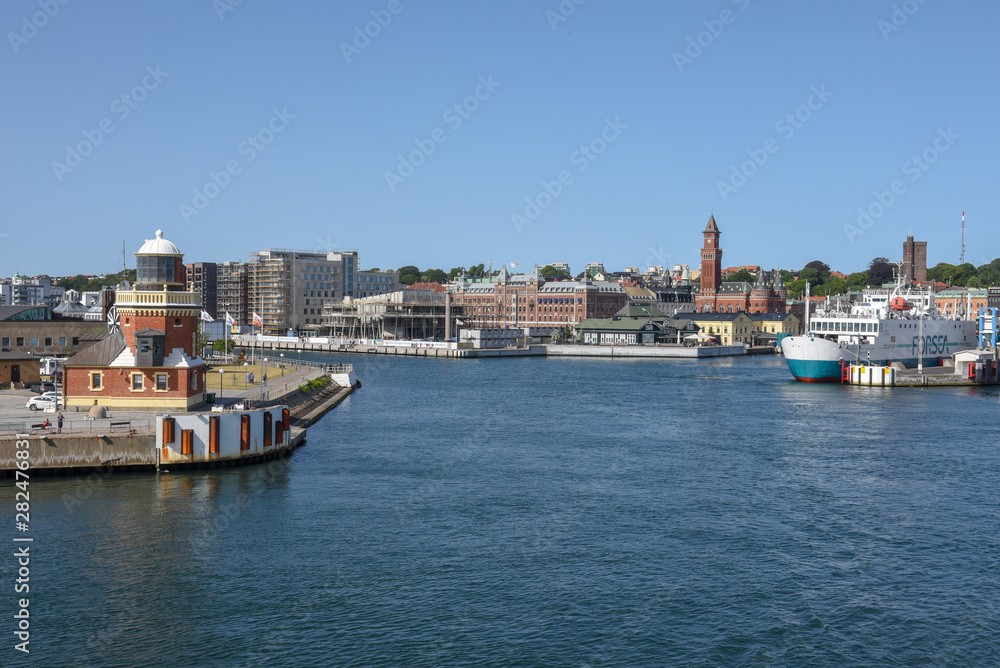 The port of Helsingborg on Sweden