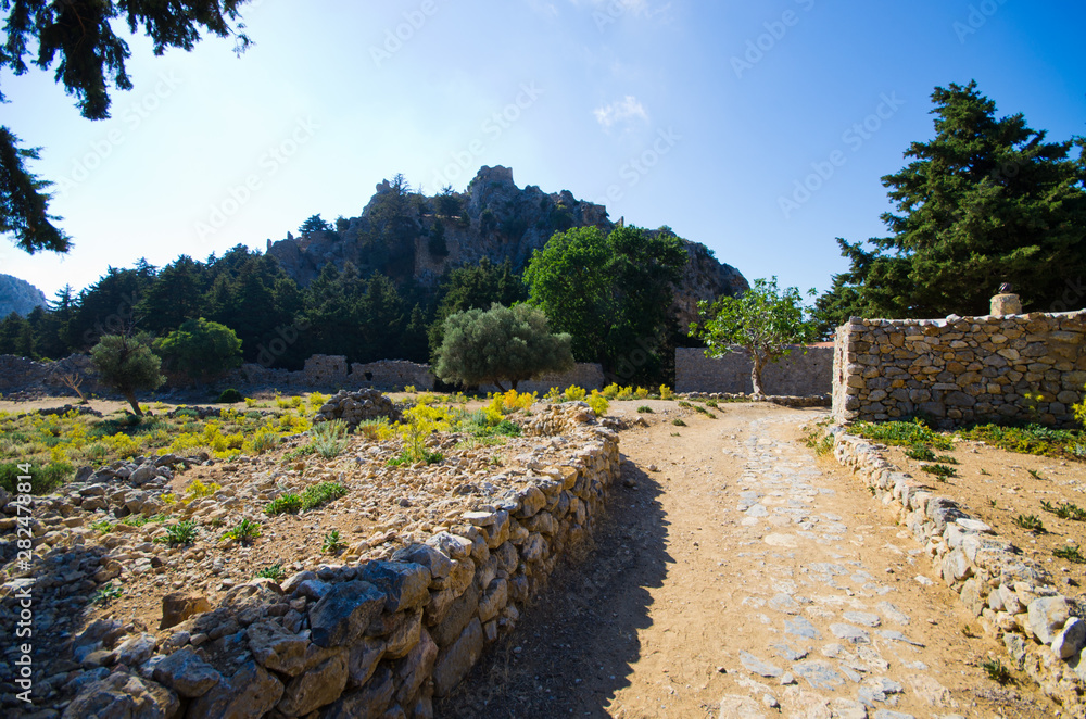 Ruins of Palio Pyli castle on Kos island, Greece