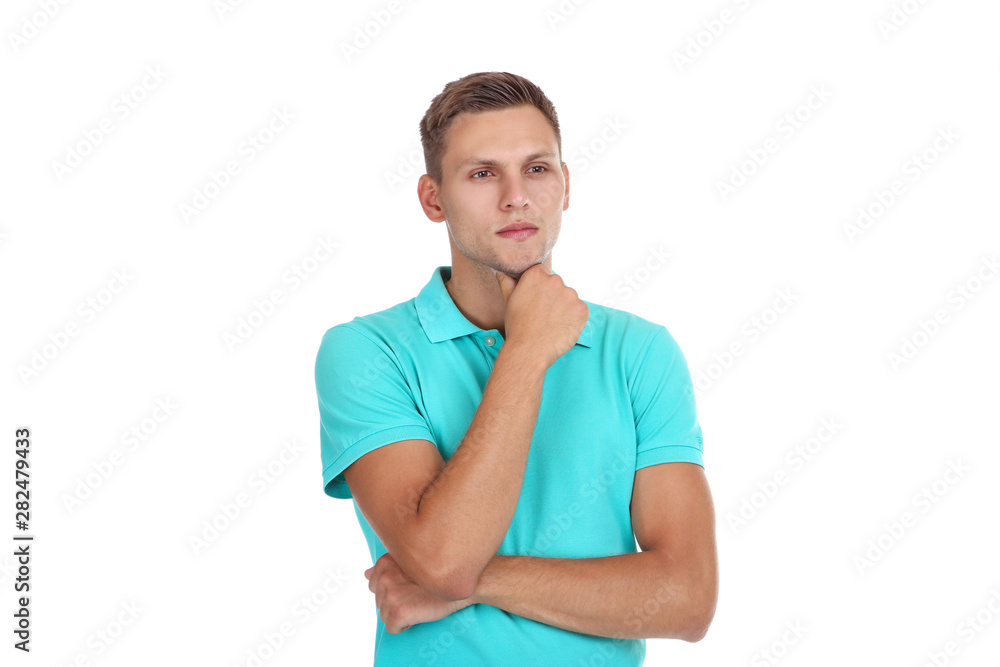 Portrait of young man isolated on white background Portrait of young man isolated on white background