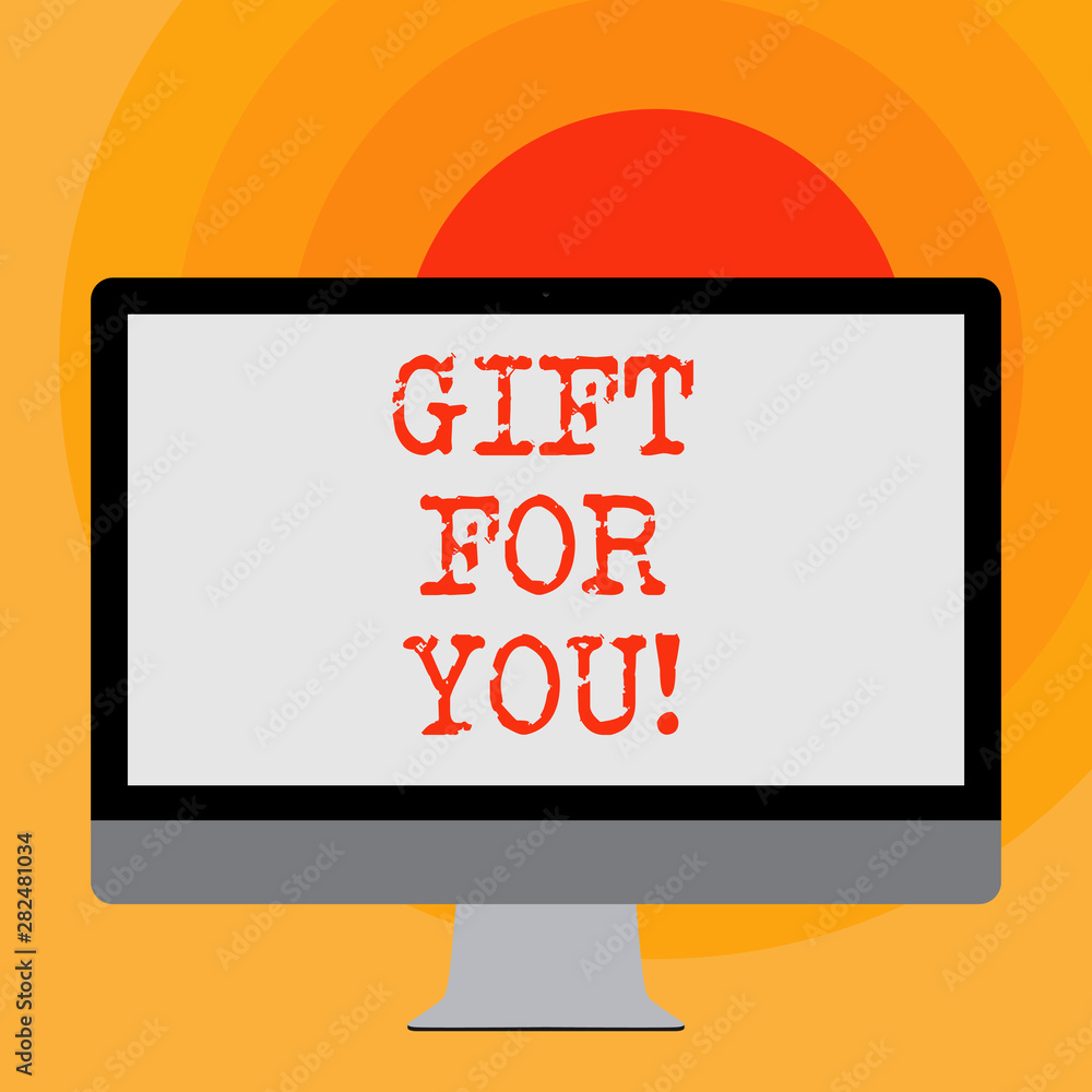Writing note showing Gift For You. Business photo showcasing To receive a present surprise special occasion appreciation Writing note showing Gift For You. Business photo showcasing To receive a present surprise special occasion appreciation