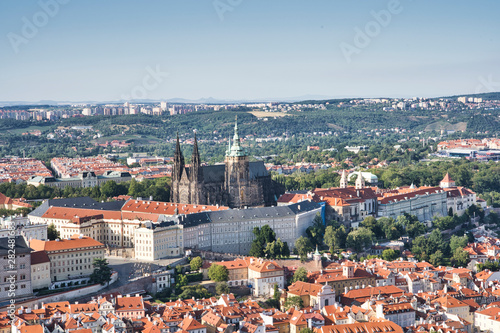 Prague Castle and Saint Vitus Cathedral, Czech Republic.