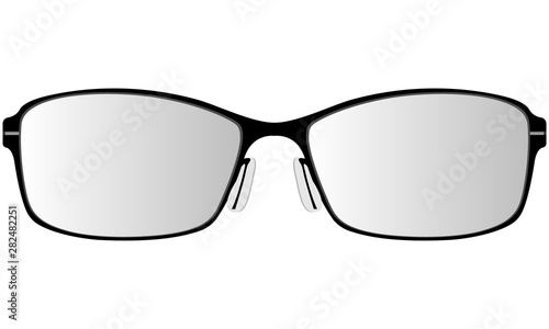 Classic glasses in a metal frame with optical lenses - dioptries