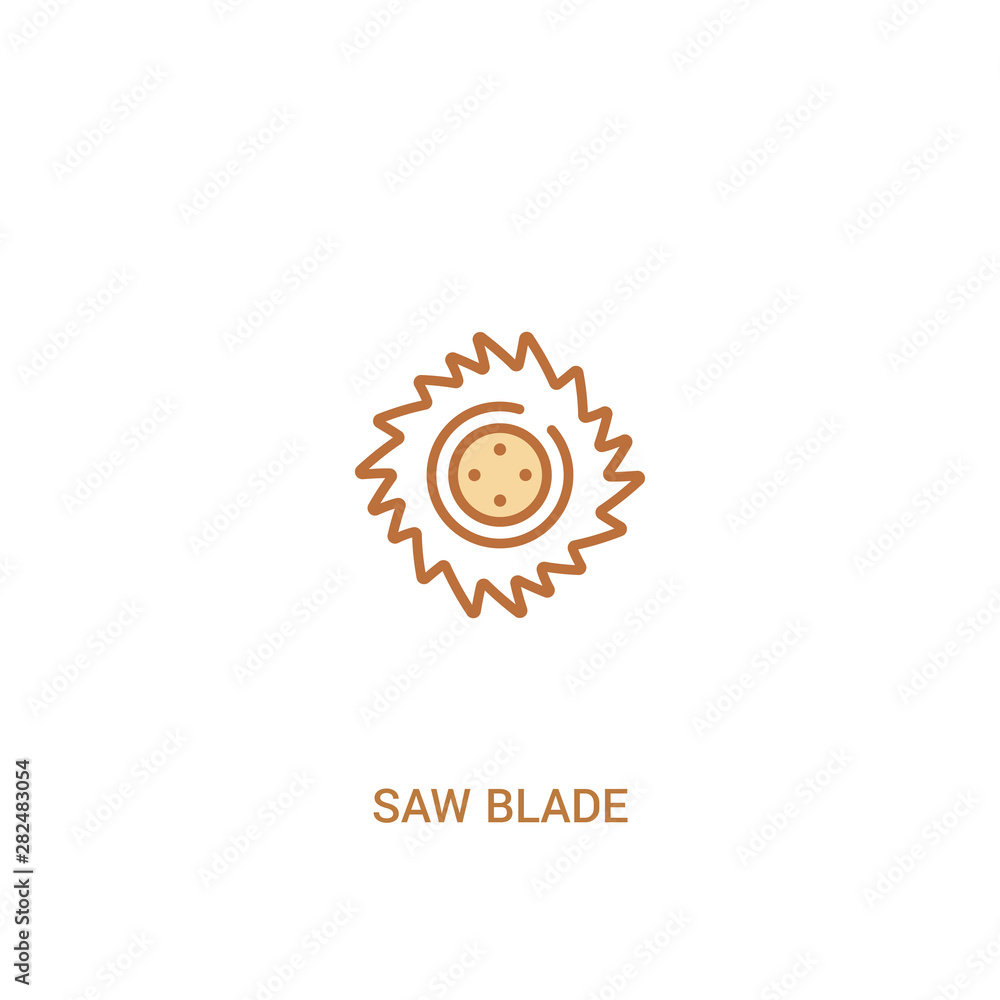 saw blade concept 2 colored icon. simple line element illustration. outline brown saw blade symbol. can be used for web and mobile ui/ux. saw blade concept 2 colored icon. simple line element illustration. outline brown saw blade symbol. can be used for web and mobile ui/ux.