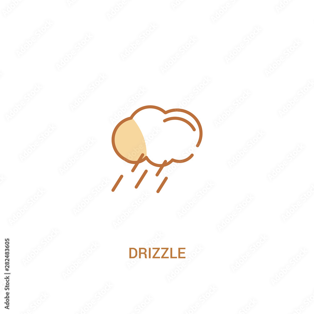 drizzle concept 2 colored icon. simple line element illustration. outline brown drizzle symbol. can be used for web and mobile ui/ux. drizzle concept 2 colored icon. simple line element illustration. outline brown drizzle symbol. can be used for web and mobile ui/ux.