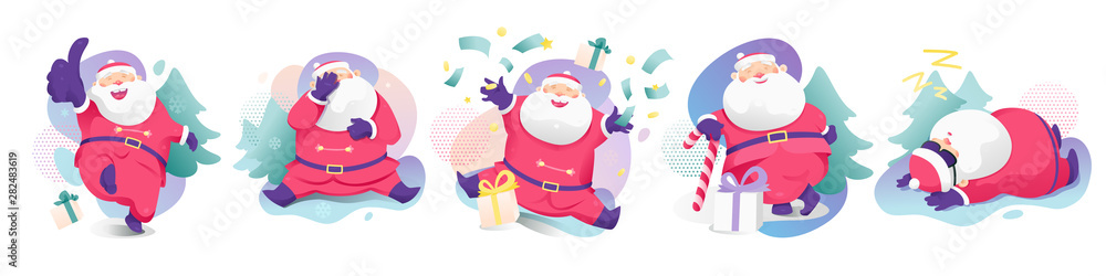 Santa Claus Sticker Set Santa Claus Sticker Set