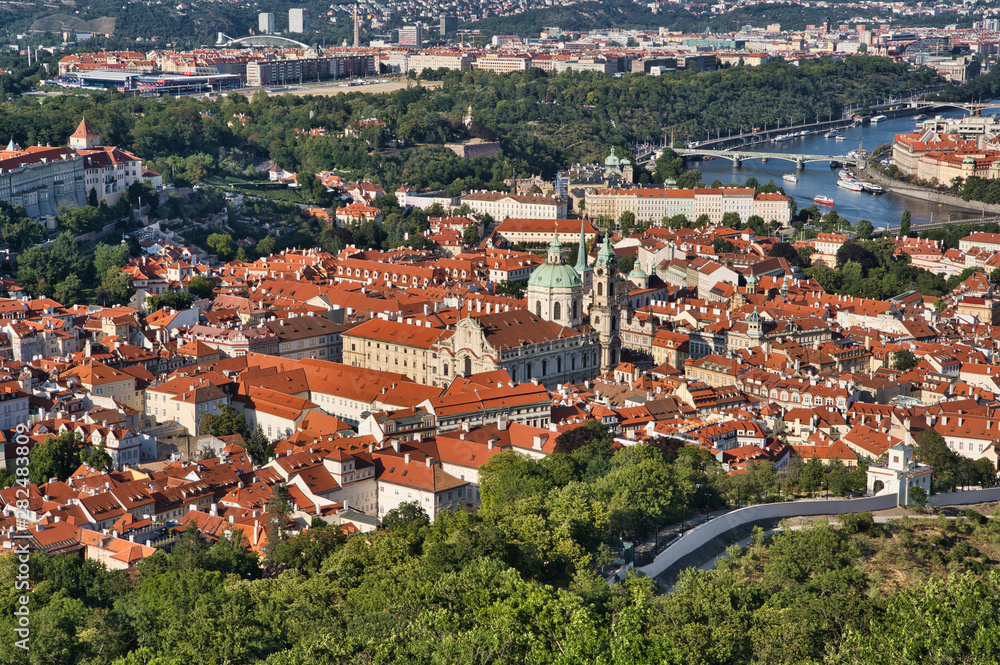 Aerial view of Prague, cityscape