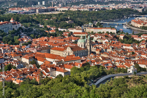 Aerial view of Prague, cityscape